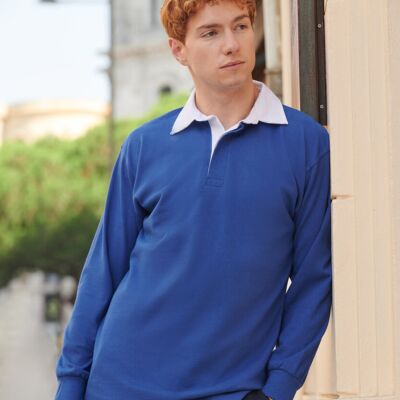 Long sleeve plain rugby shirt Thumbnail